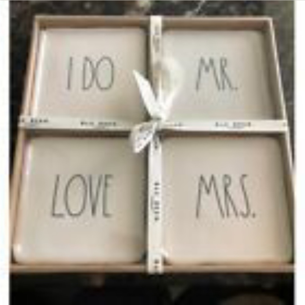 White Ceramic coasters